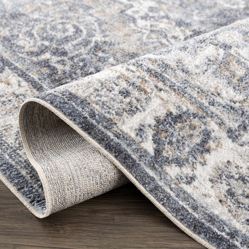 Aurum Blue Washable Area Rug by Boutique Rugs