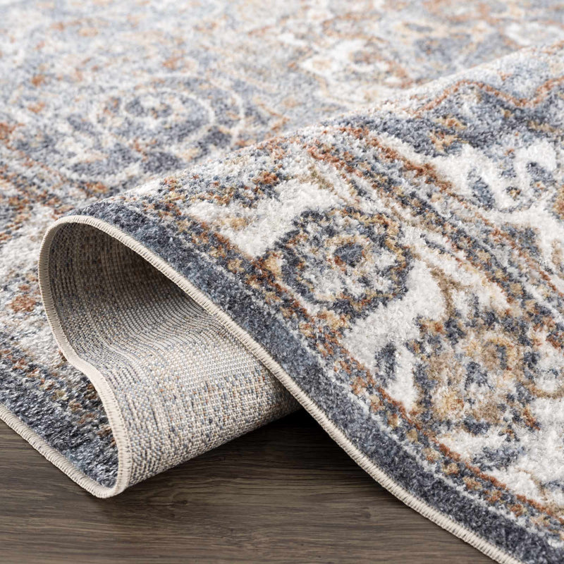 Aurum Blue & Beige Washable Area Rug - Clearance by Boutique Rugs