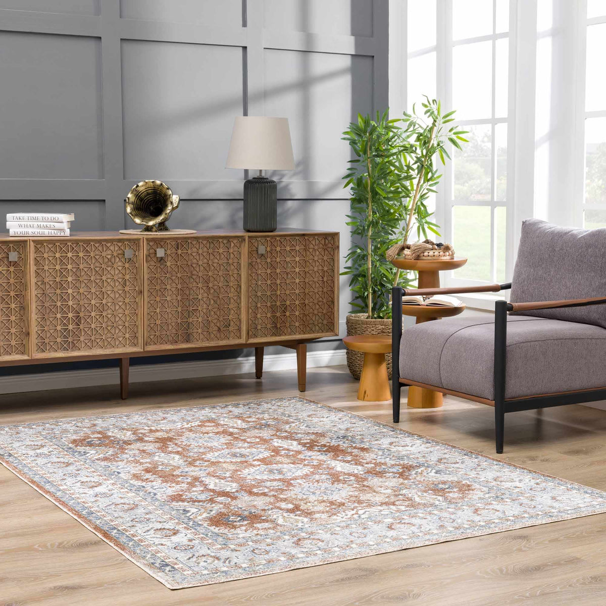 Ezio Boutique Washable Rug - Clearance, installed in a room 3