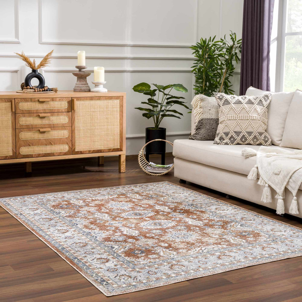 Ezio Boutique Washable Rug - Clearance, installed in a room 2
