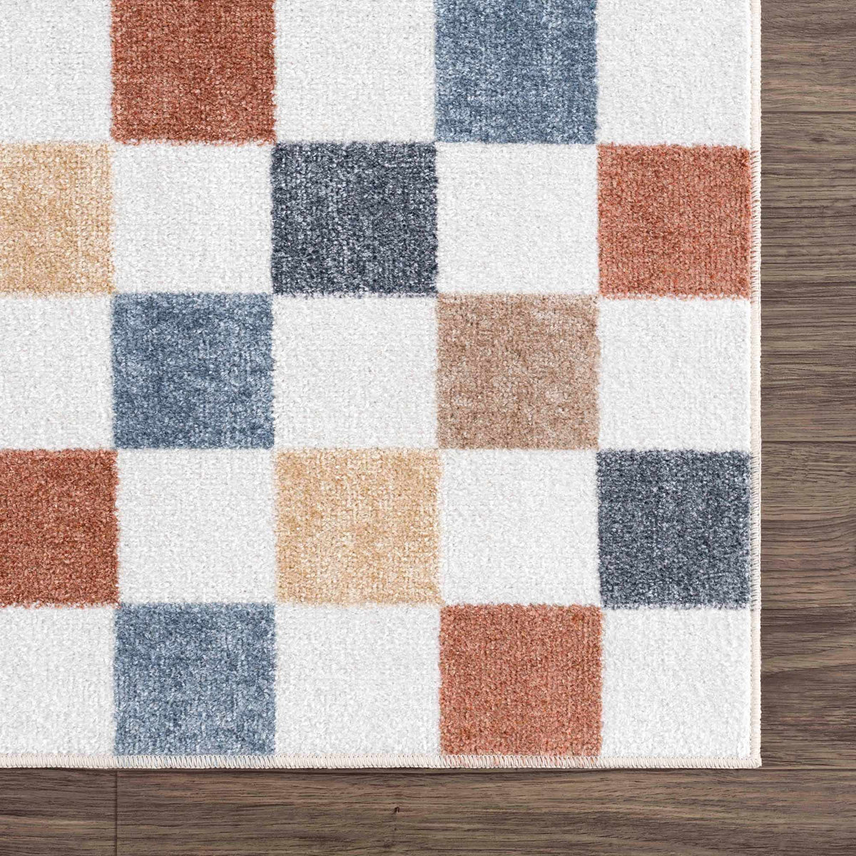Alie Colorful Checkered Washable Rug, photo 12 of 21