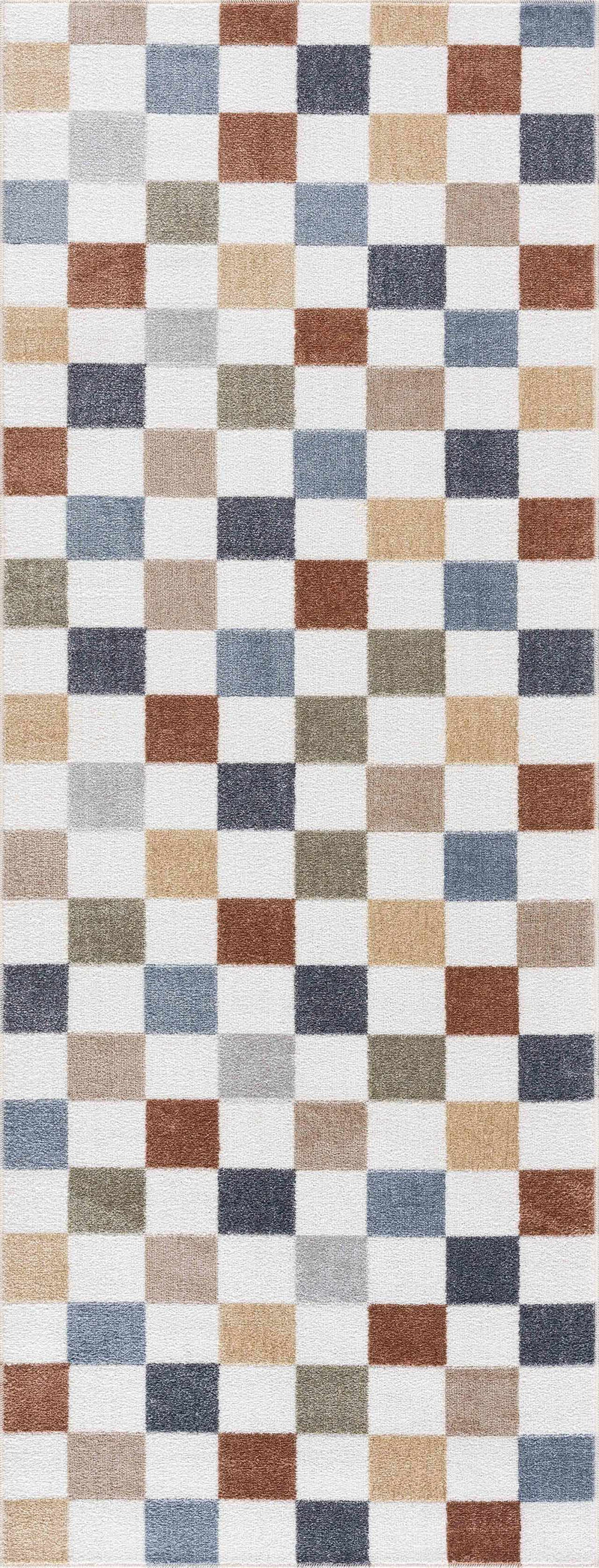 Alie Colorful Checkered Washable Rug by Hauteloom