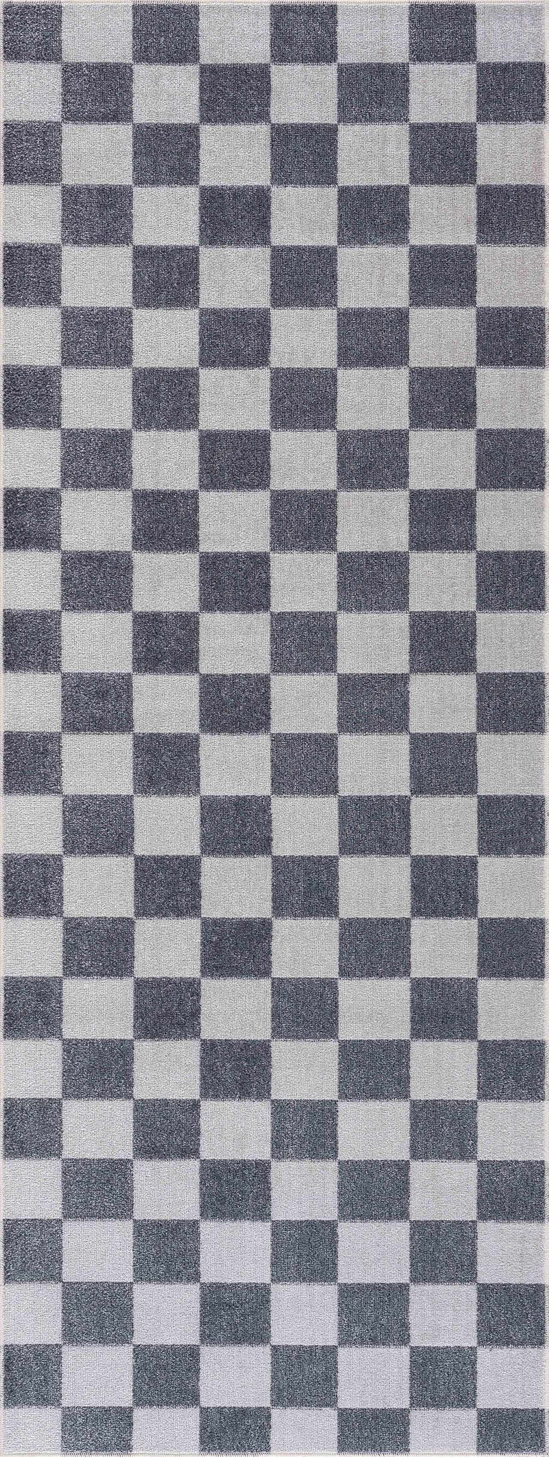 Alie Gray Checkered Washable Area Rug by Hauteloom