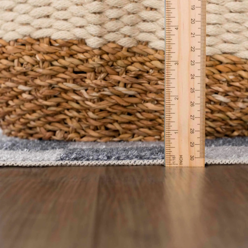 Alie Gray Checkered Washable Area Rug by Hauteloom