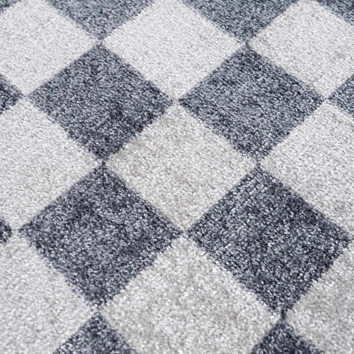 Alie Gray Checkered Washable Area Rug, photo 13 of 21