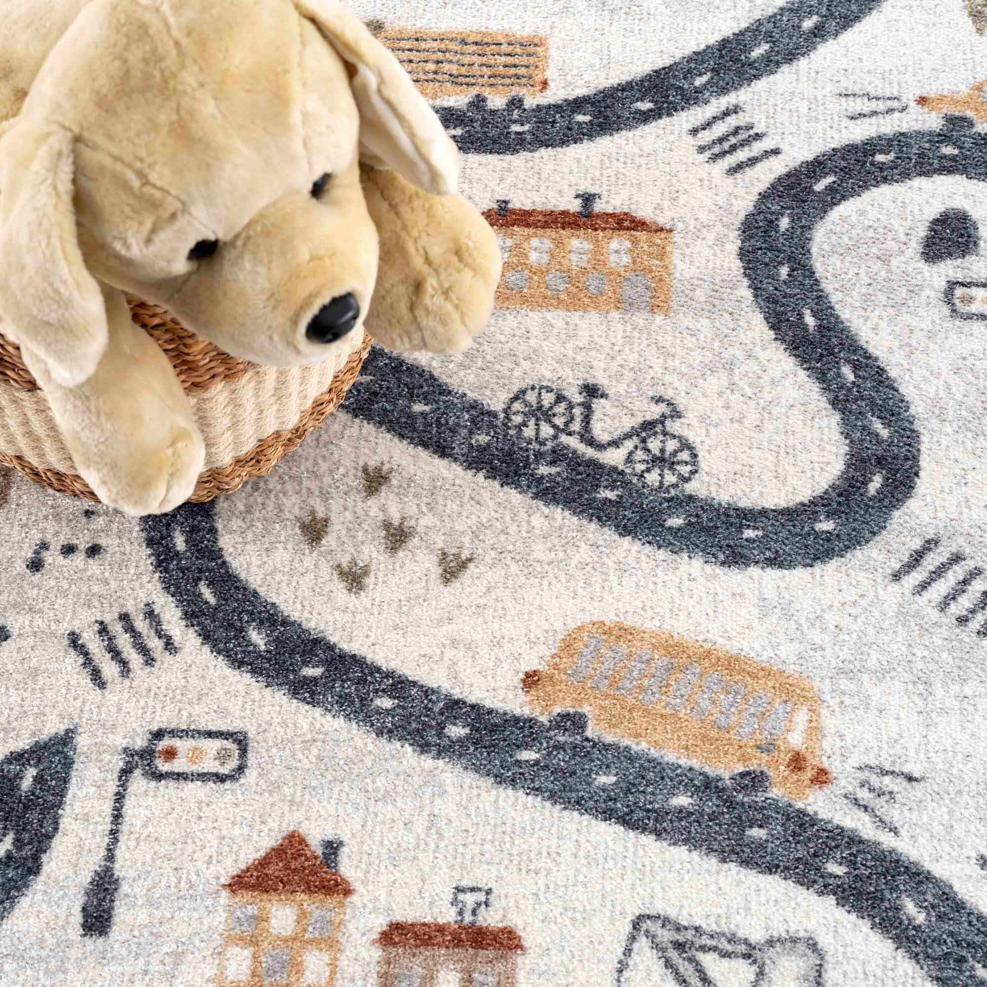 Mave Roads Washable Rug for Kids by Boutique Rugs