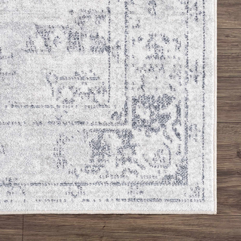 Akram Cream & Antrasit Washable Area Rug by Hauteloom