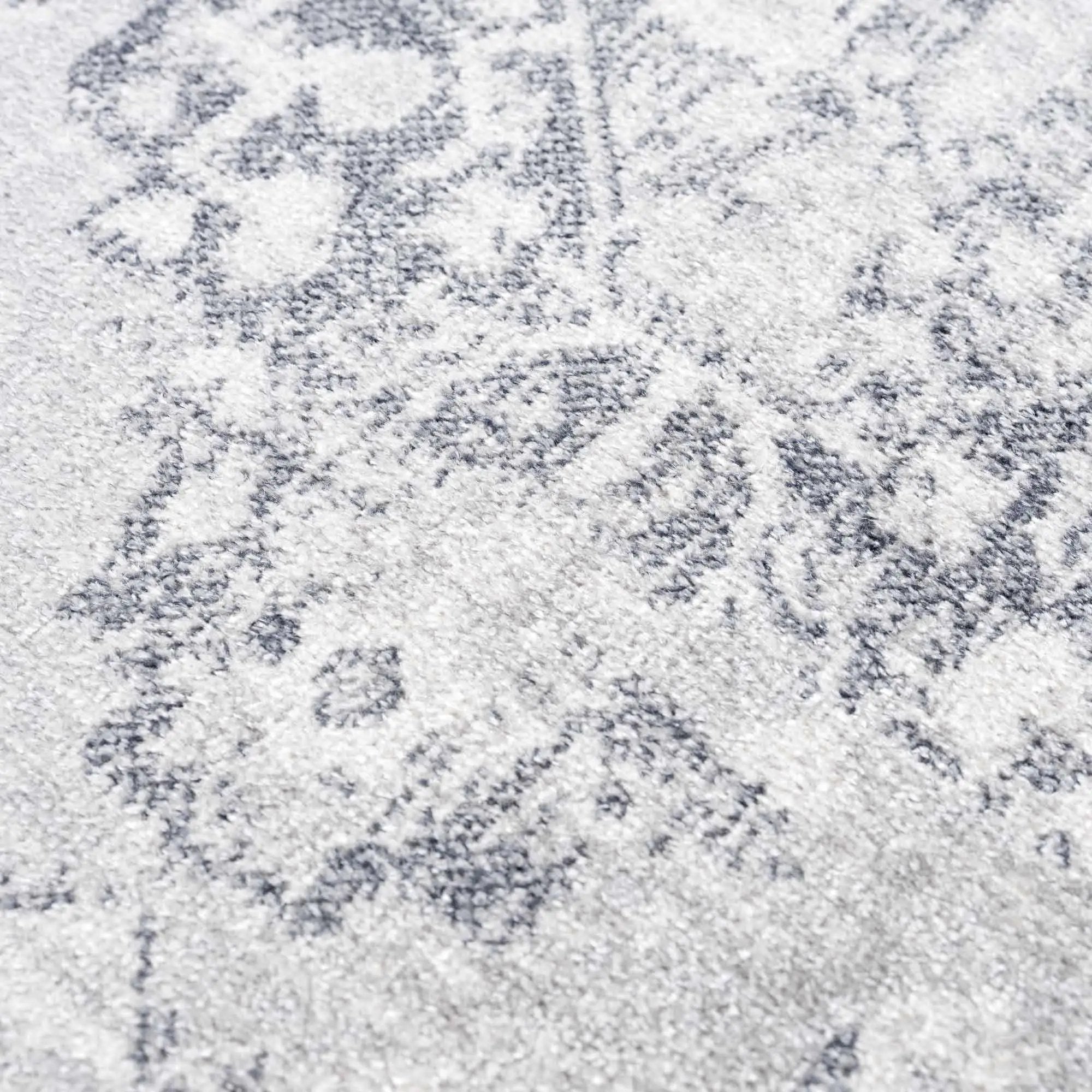 Akram Cream & Antrasit Washable Area Rug by Hauteloom