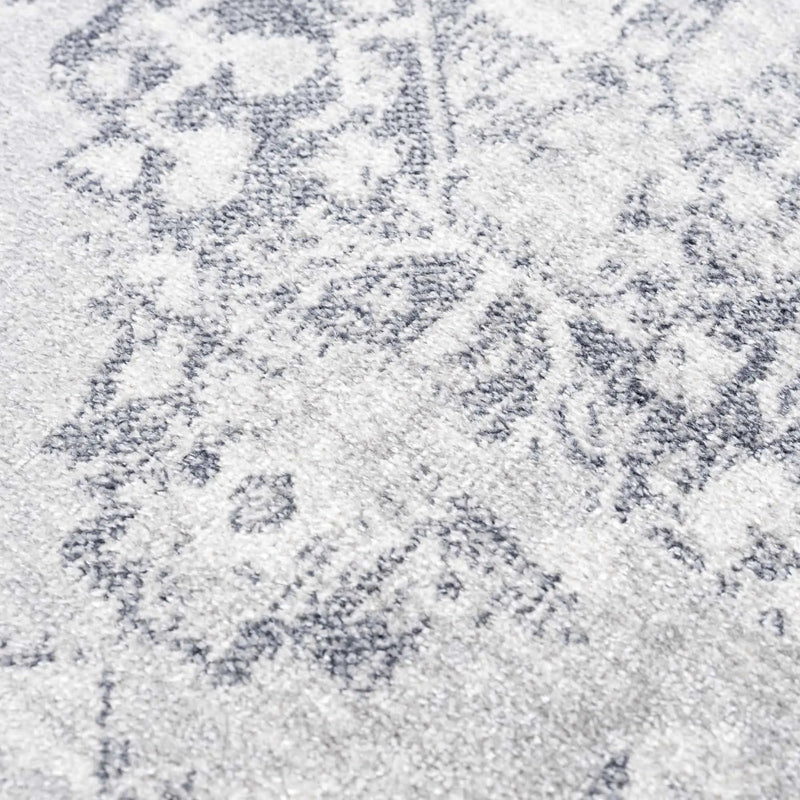 Akram Cream & Antrasit Washable Area Rug by Hauteloom