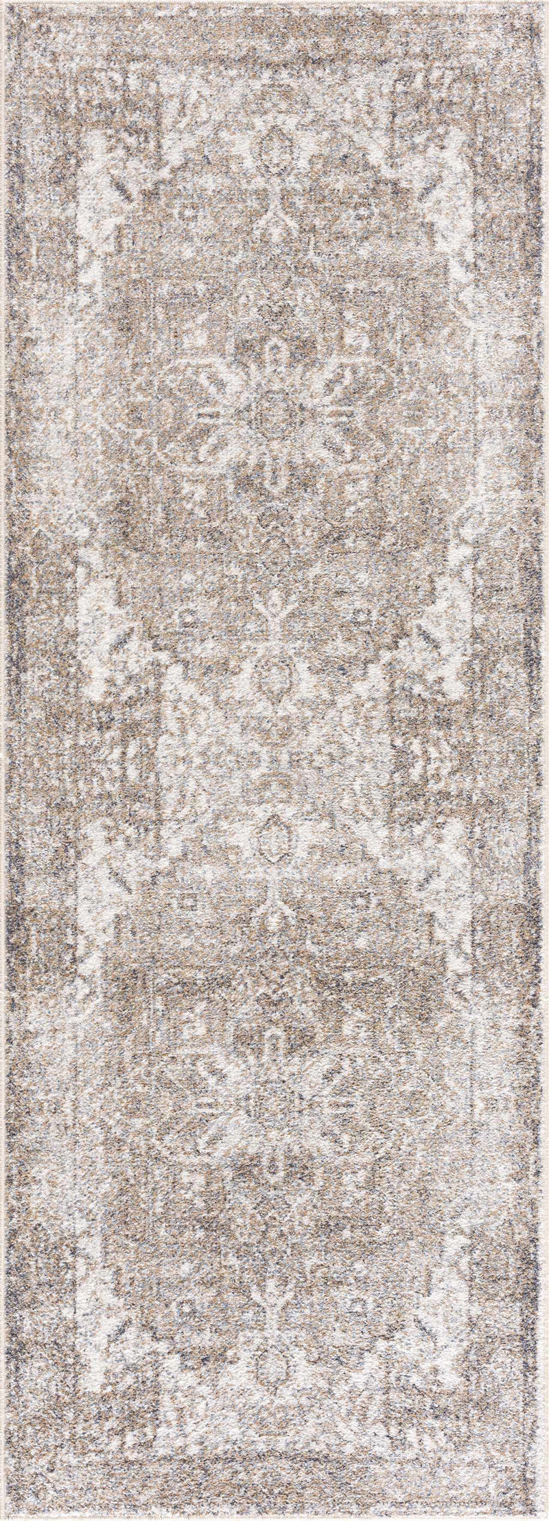 Blue Brown Hera Washable area rug by Hauteloom