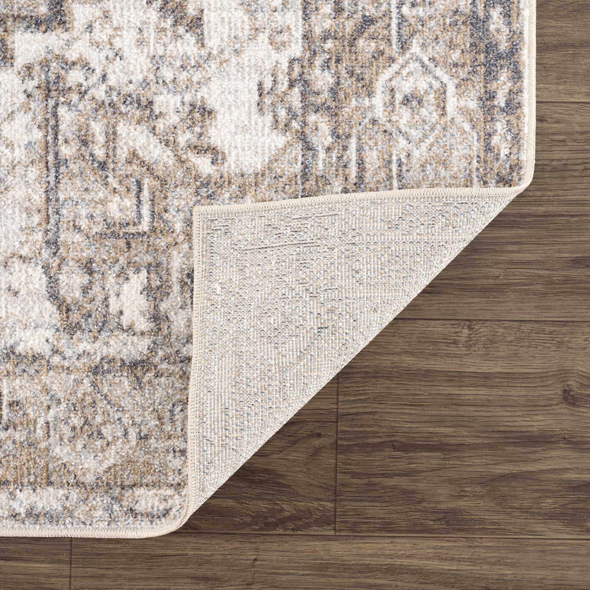 Blue Brown Hera Washable area rug by Hauteloom