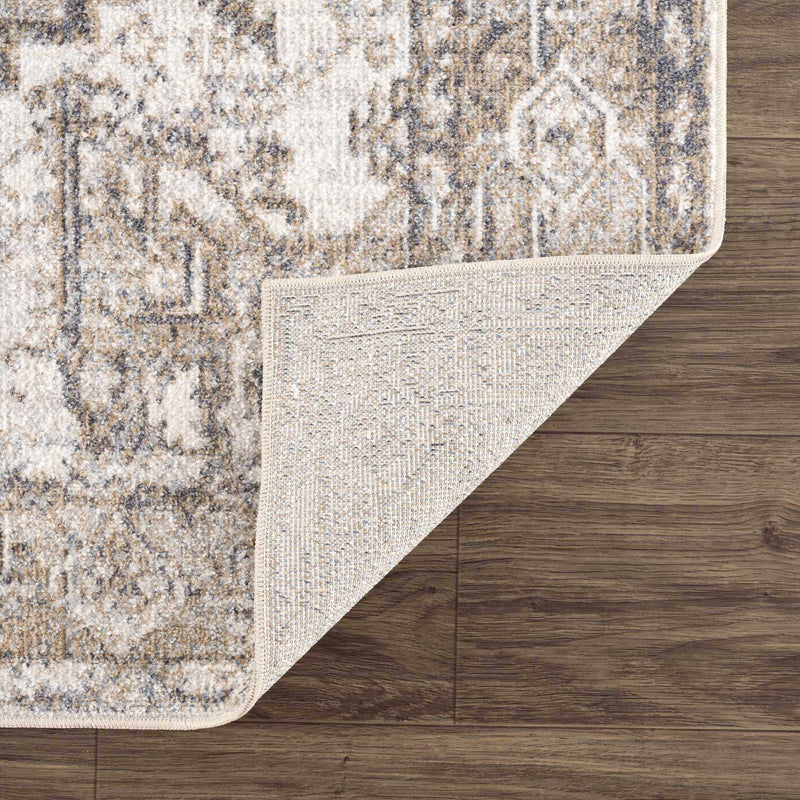 Blue Brown Hera Washable area rug by Hauteloom