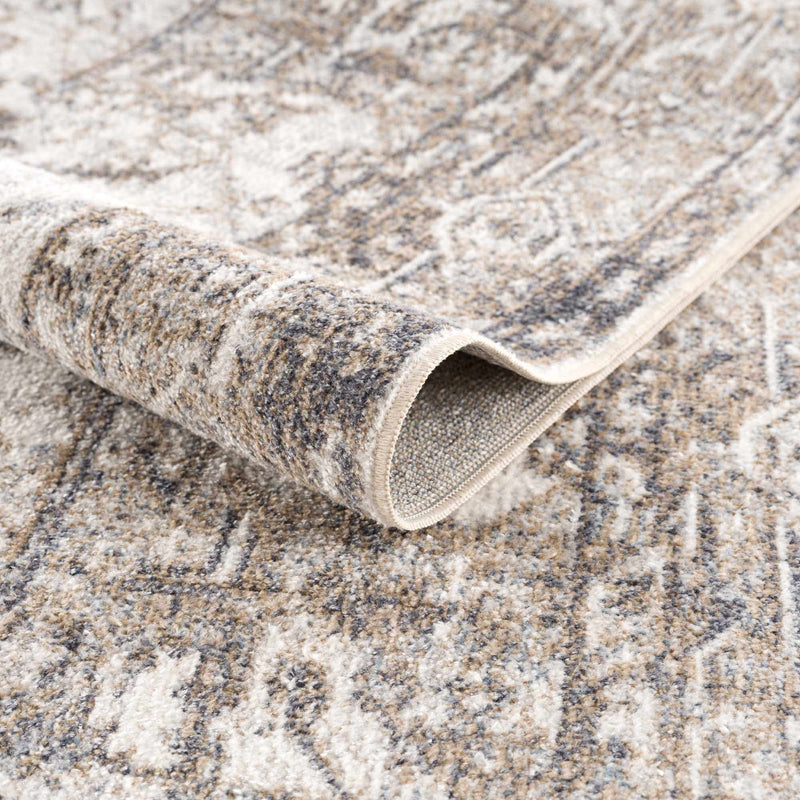 Blue Brown Hera Washable area rug by Hauteloom