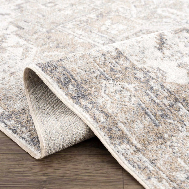 Blue Brown Hera Washable area rug by Hauteloom
