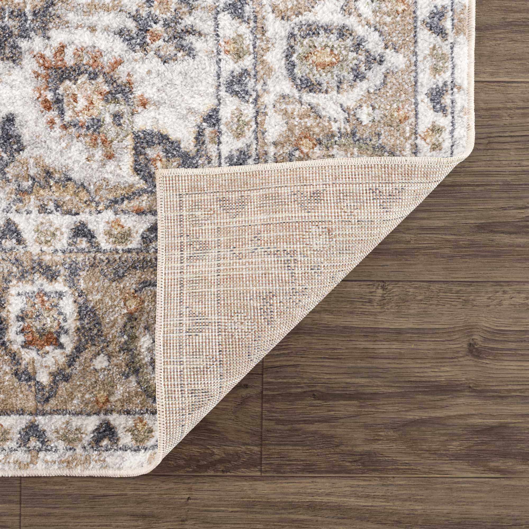 Beige Hiti Washable area rug by Hauteloom