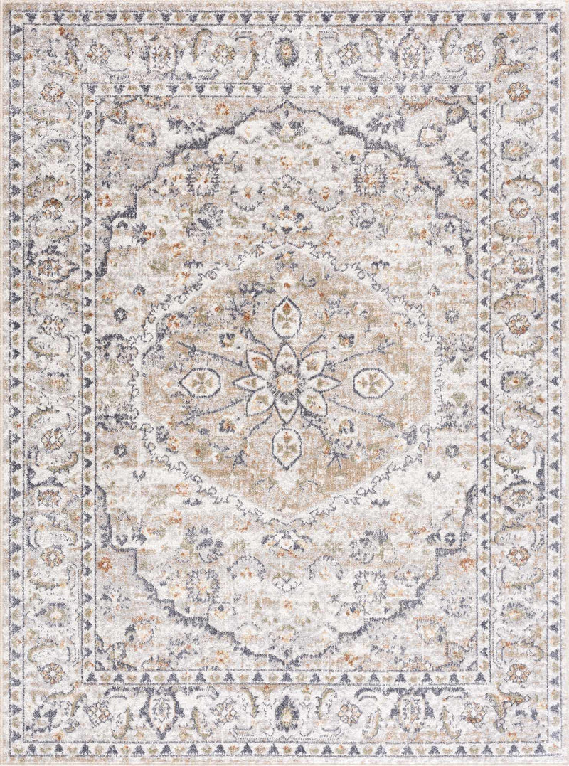 Cream Hiti Washable area rug by Hauteloom