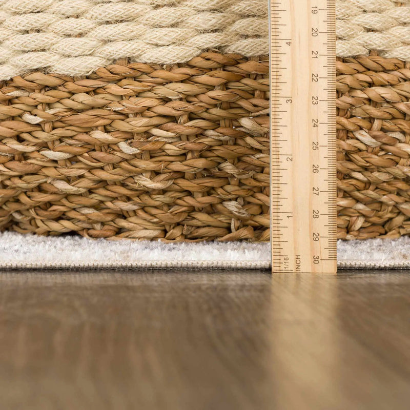 Cream Hiti Washable area rug by Hauteloom