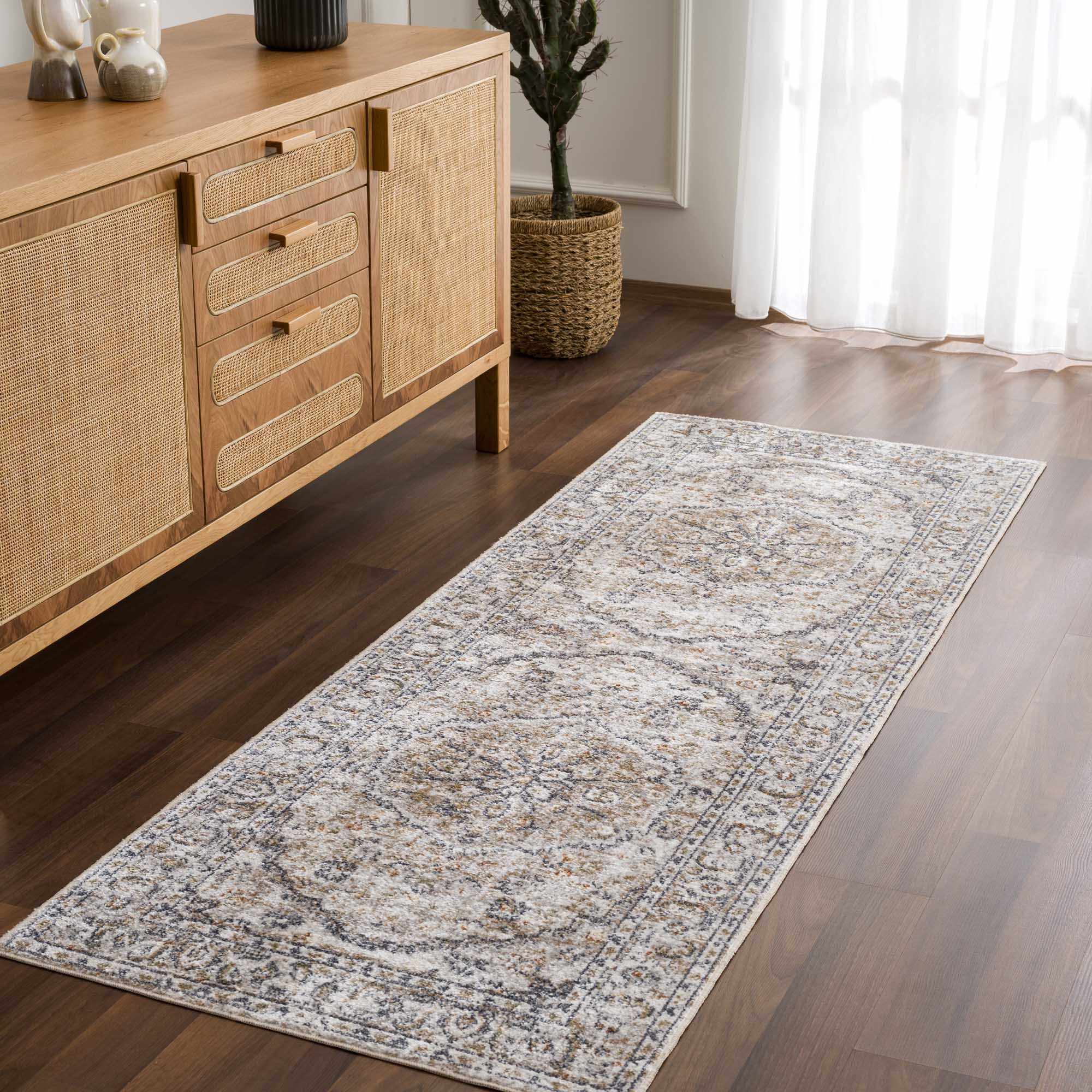 Cream Hiti Washable area rug by Hauteloom