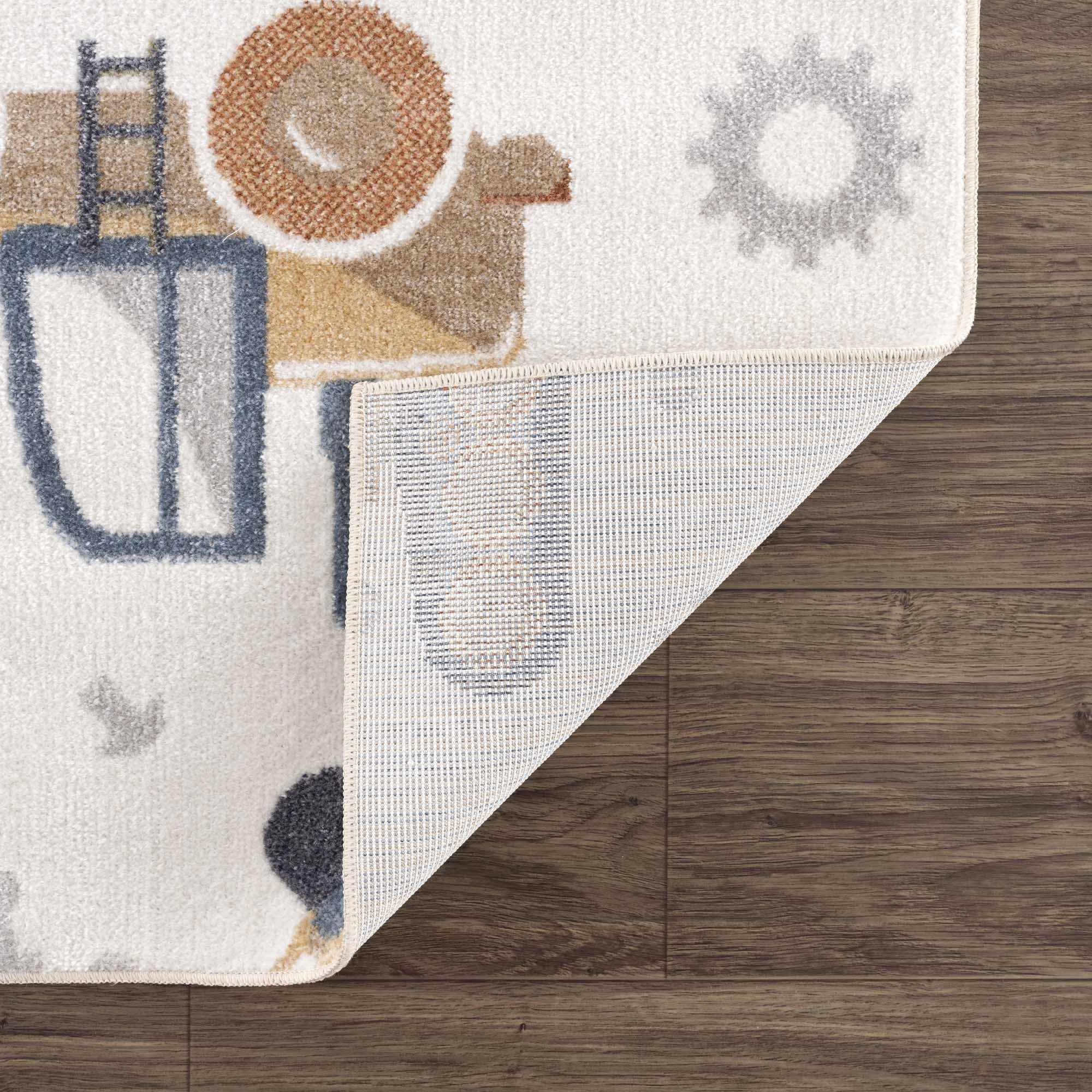 Construction Washable Kids Area Rug by Boutique Rugs