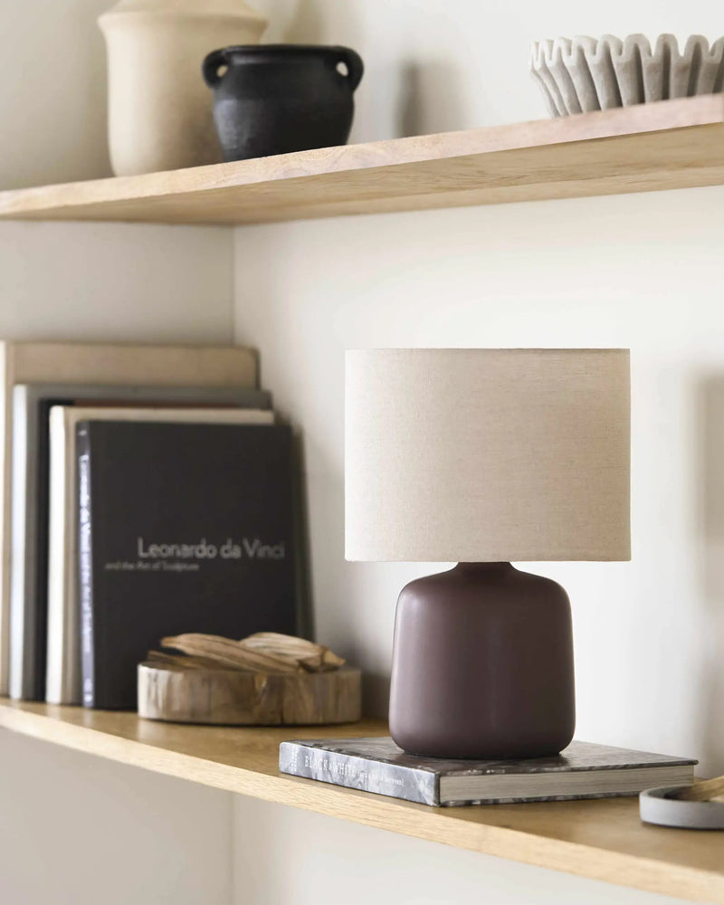 Lumellogno Dark Brown Table Lamp by Boutique Rugs
