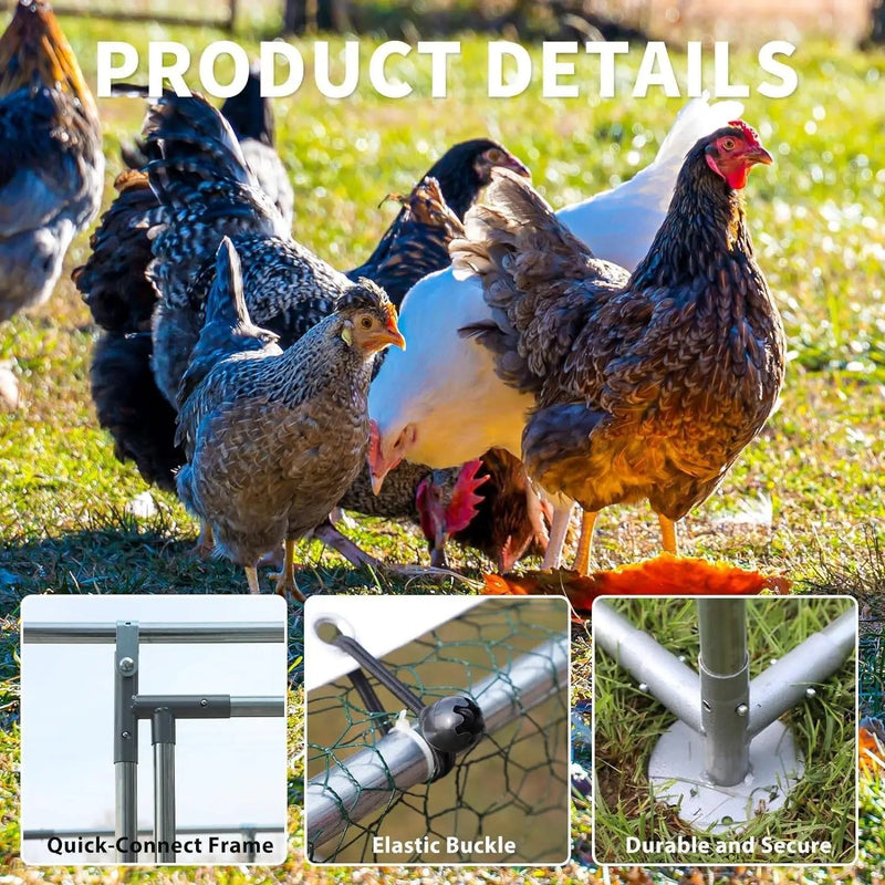10-Ft x 6.5-Ft Outdoor Walk-in Metal Chicken Coop with Water-Resistant Cover by HomePacific
