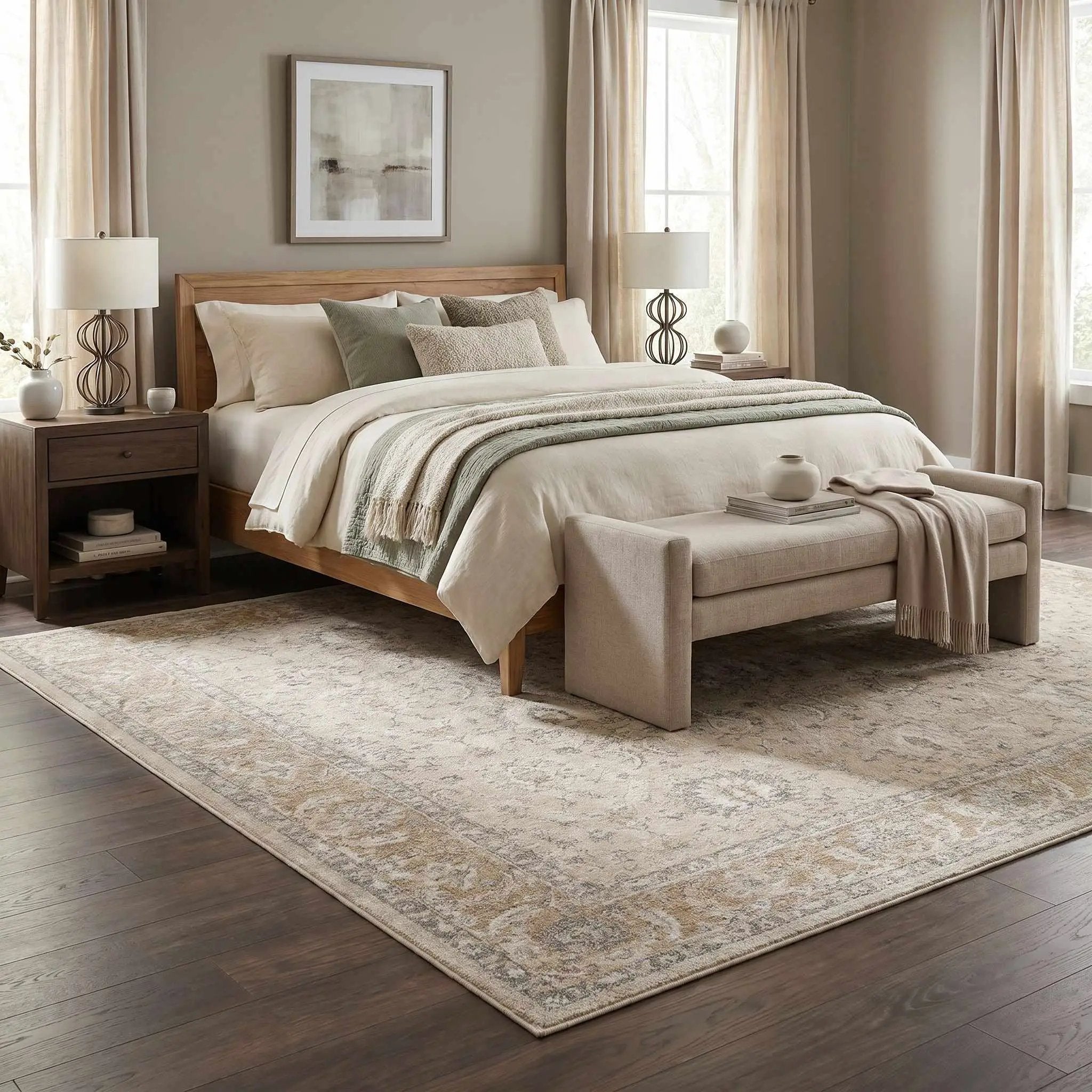 Airlia Cream Thick Luxe Area Rug by Boutique Rugs