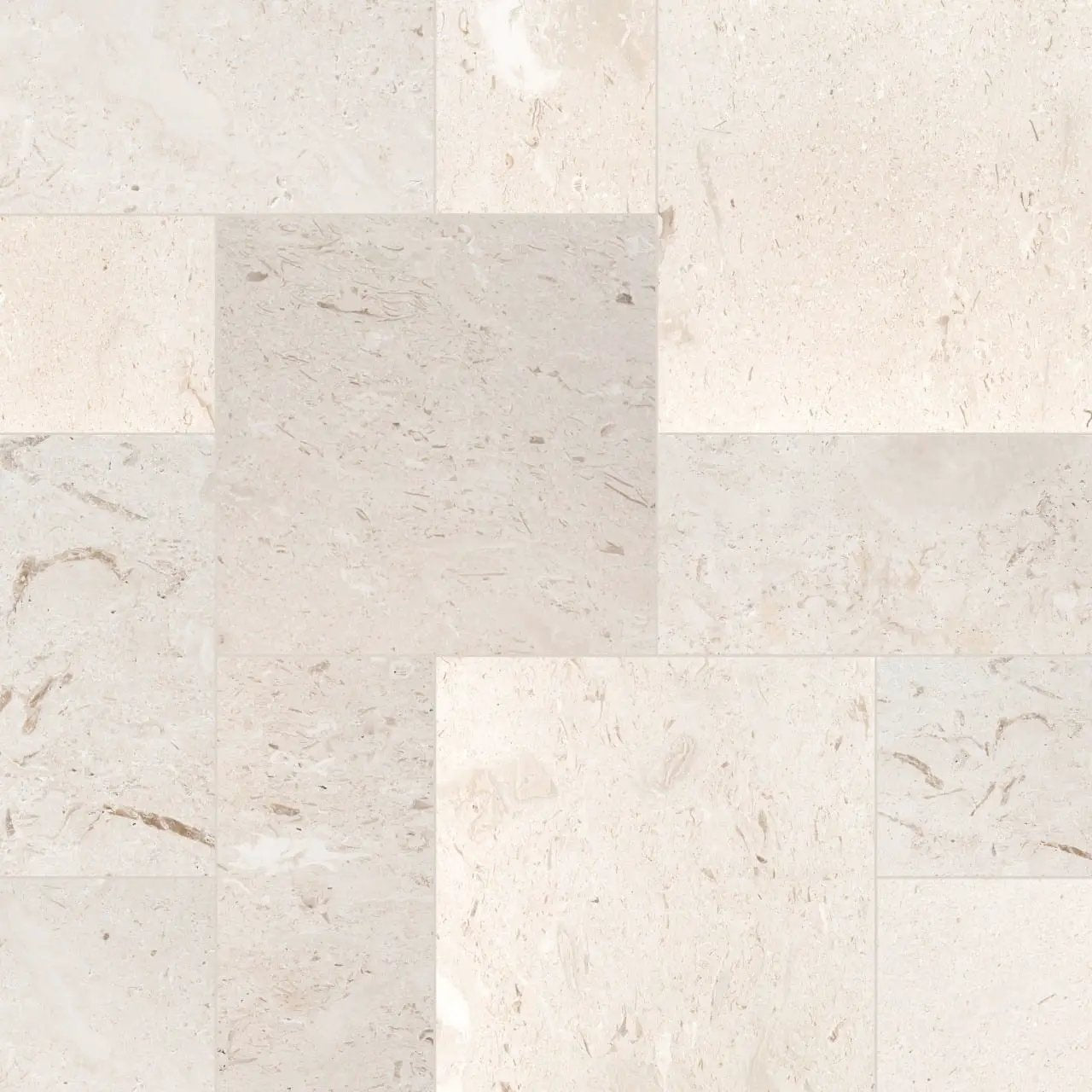 Mayra White Tumbled Limestone Pavers 16x24 close up