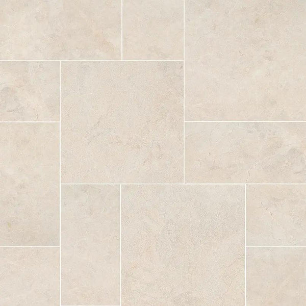 Aegean Pearl Tumbled Pattern Marble Pavers