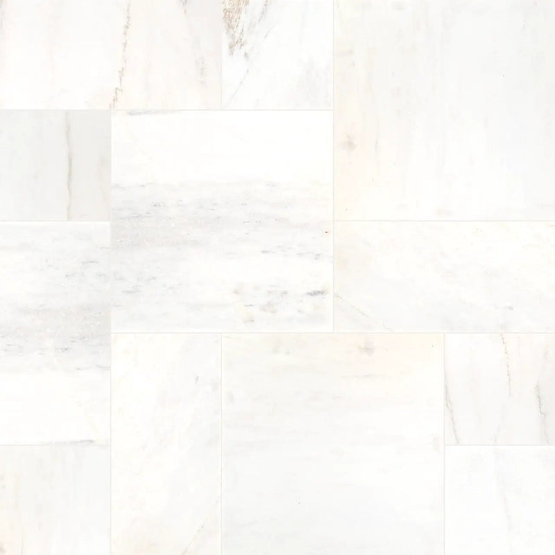 Cosmic White Pavers Sandblasted Pattern Marble close up