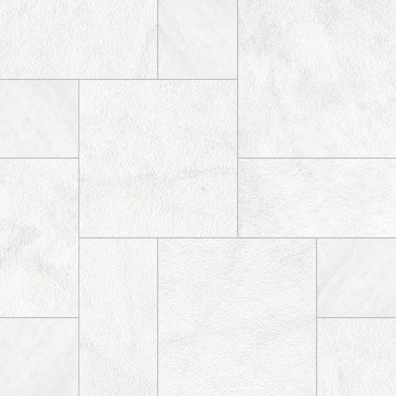 Crystal White Paver Sandblasted Marble close up