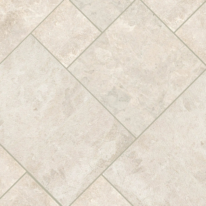 Diana Royal Sandblasted Marble Pavers 16x24 angled view