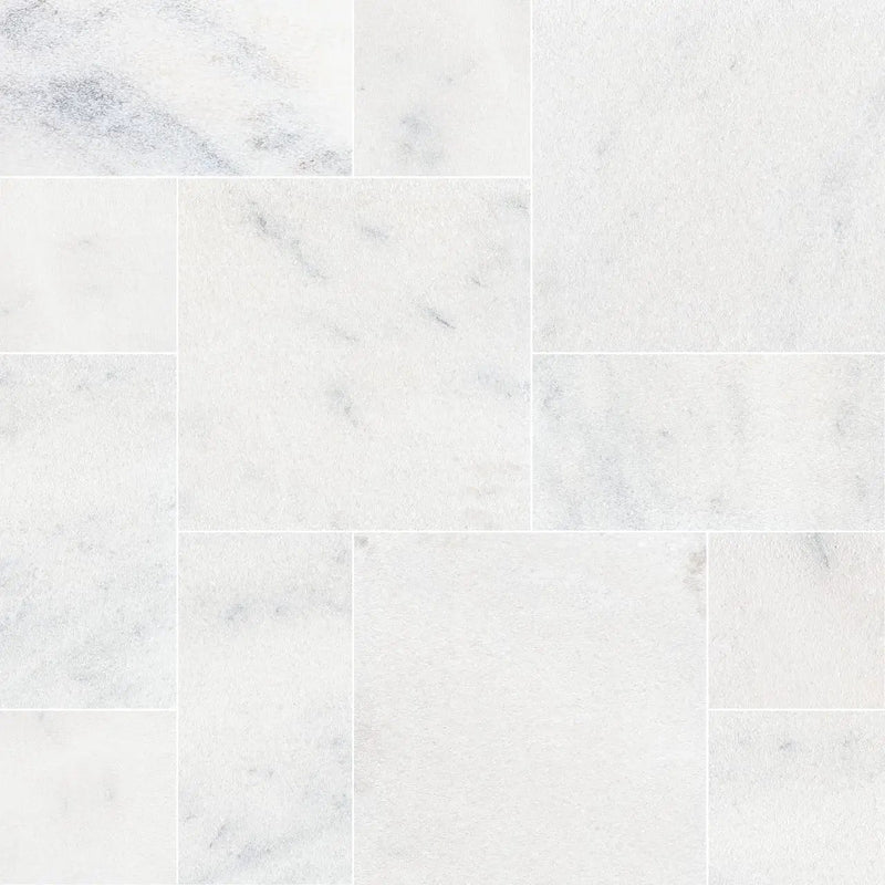 Sierra White Pavers Sandblasted Marble Pool Copings 16x24 close up