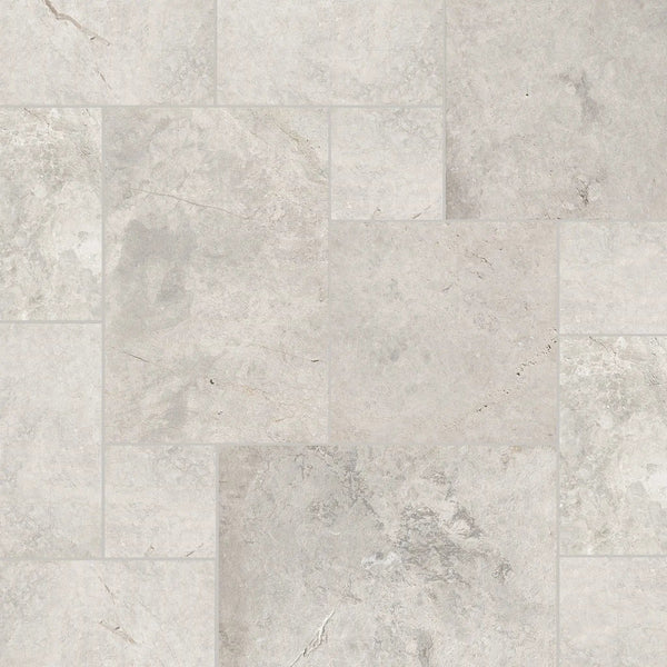 Tundra Gray Sandblasted Pattern Marble Pavers