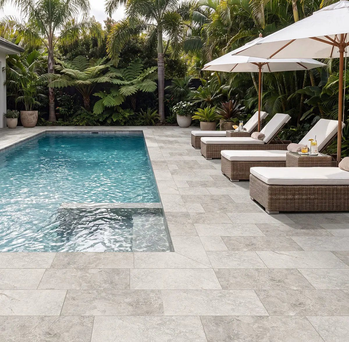 Tundra Gray Sandblasted Marble Pavers 16x24 by MSI Surfaces