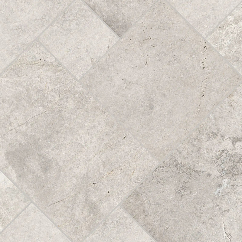 Tundra Gray Sandblasted Marble Pavers 16x24 by MSI Surfaces