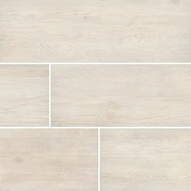 Caldera Blanca Matte Wood Look Porcelain Pavers 16x47 close up
