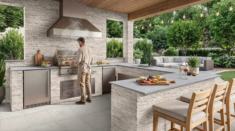 Vortexa Ivory Matte Porcelain Pavers 24x48 in a finished room