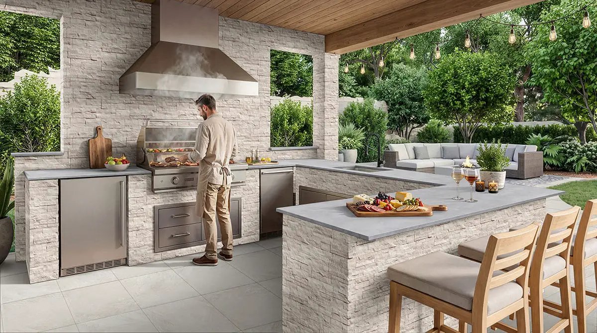 Vortexa Ivory Matte Porcelain Pool Copings 13x24 in a finished room