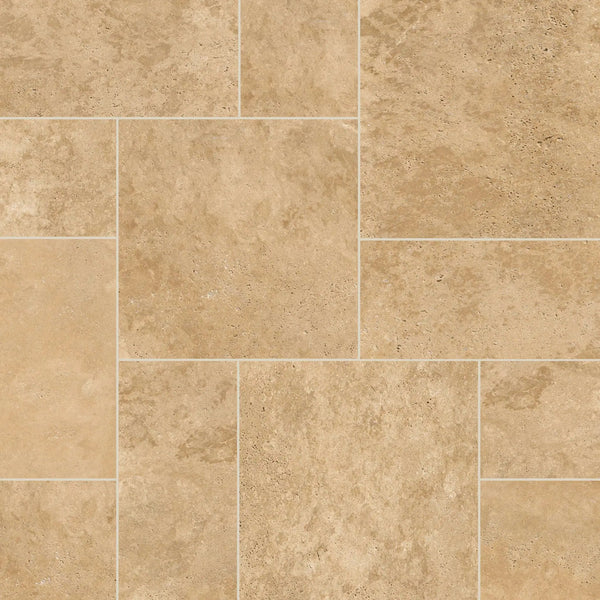 Tuscany Beige Tumbled Pattern Travertine Pavers