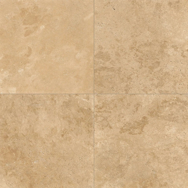 Tuscany Beige Tumbled Travertine Pavers 16x16