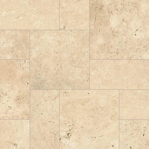 Tuscany Ivory Tumbled Pattern Travertine Pavers