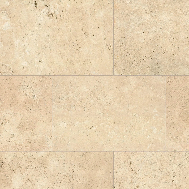 Tuscany Ivory Tumbled Travertine Pavers 16x24 by MSI Surfaces