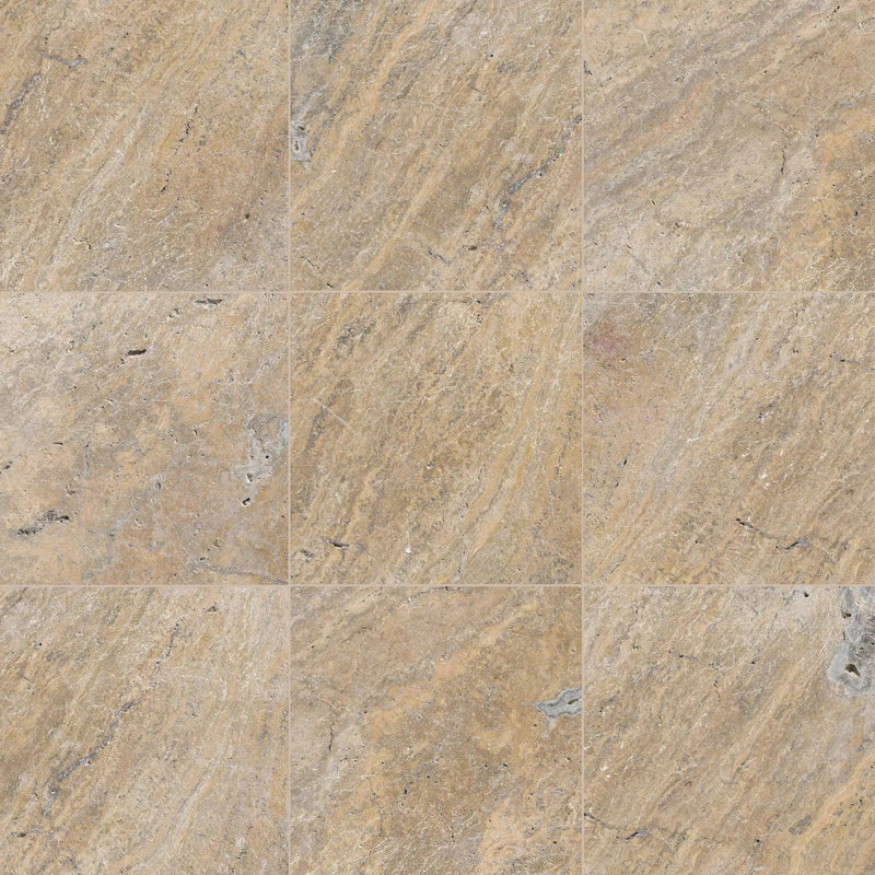 Tuscany Porcini Tumbled Travertine Pavers 16x16 by MSI Surfaces