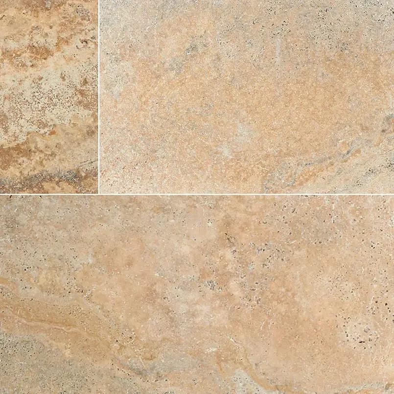 Tuscany Porcini Tumbled Travertine Pavers 8x16 by MSI Surfaces