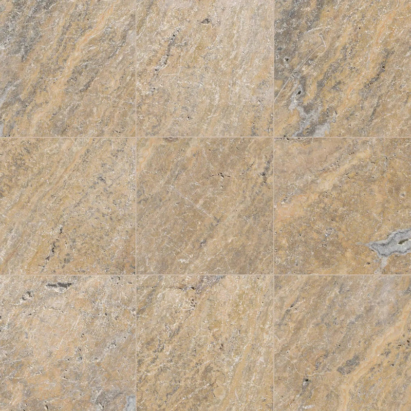 Tuscany Porcini Tumbled Travertine Pavers 8x8 by MSI Surfaces