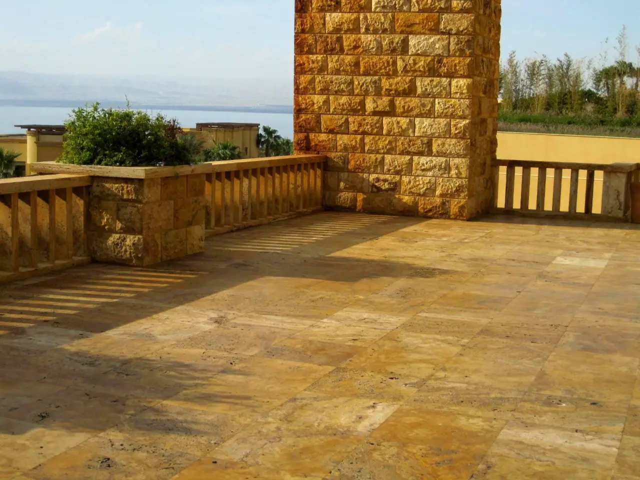 Tuscany Riviera Tumbled Travertine Pavers 16x24 by MSI Surfaces