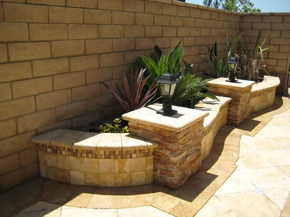 Tuscany Riviera Tumbled Pattern Travertine Pavers by MSI Surfaces