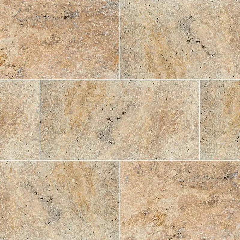 Tuscany Scabas Tumbled Travertine Pavers 16x24 by MSI Surfaces