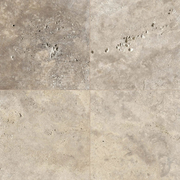Silver Travertine Tumbled Pavers 24x24