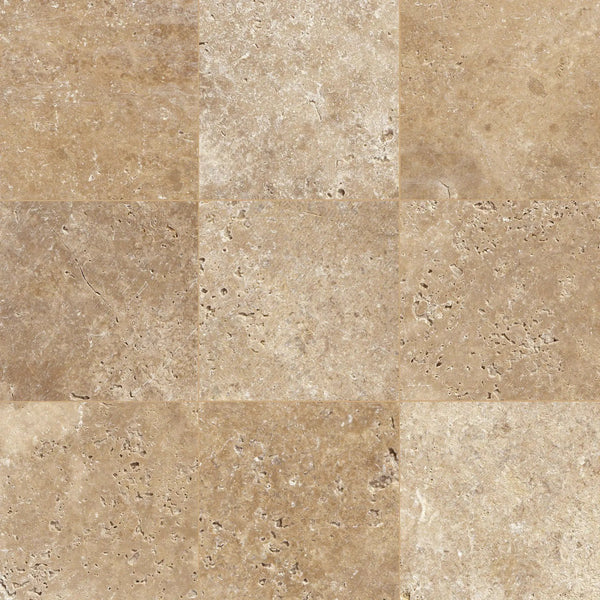 Tuscany Walnut Tumbled Travertine Pavers 8x8